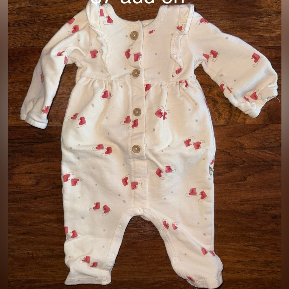 Charming Ice Skates Button Romper